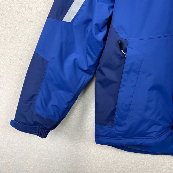 LL Bean Blue Nylon Ski Snowboard Winter Full Zip Jacket Coat Mens size Medium - Picture 4 of 10
